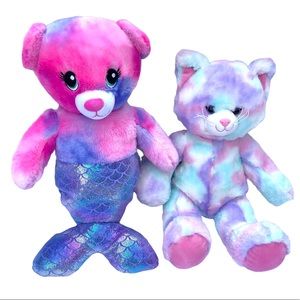 Build A Bear bundle‎ of two mermaid cat kitten